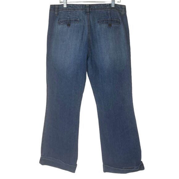 New York & Company Jeans Womens Size 16 Cuffed Denim High Rise - Picture 2 of 8